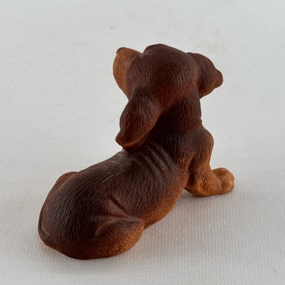 Vintage Miniature Dachshund Dog Figurine Brown Puppy Homco 1467 Collectible - Picture 2 of 5